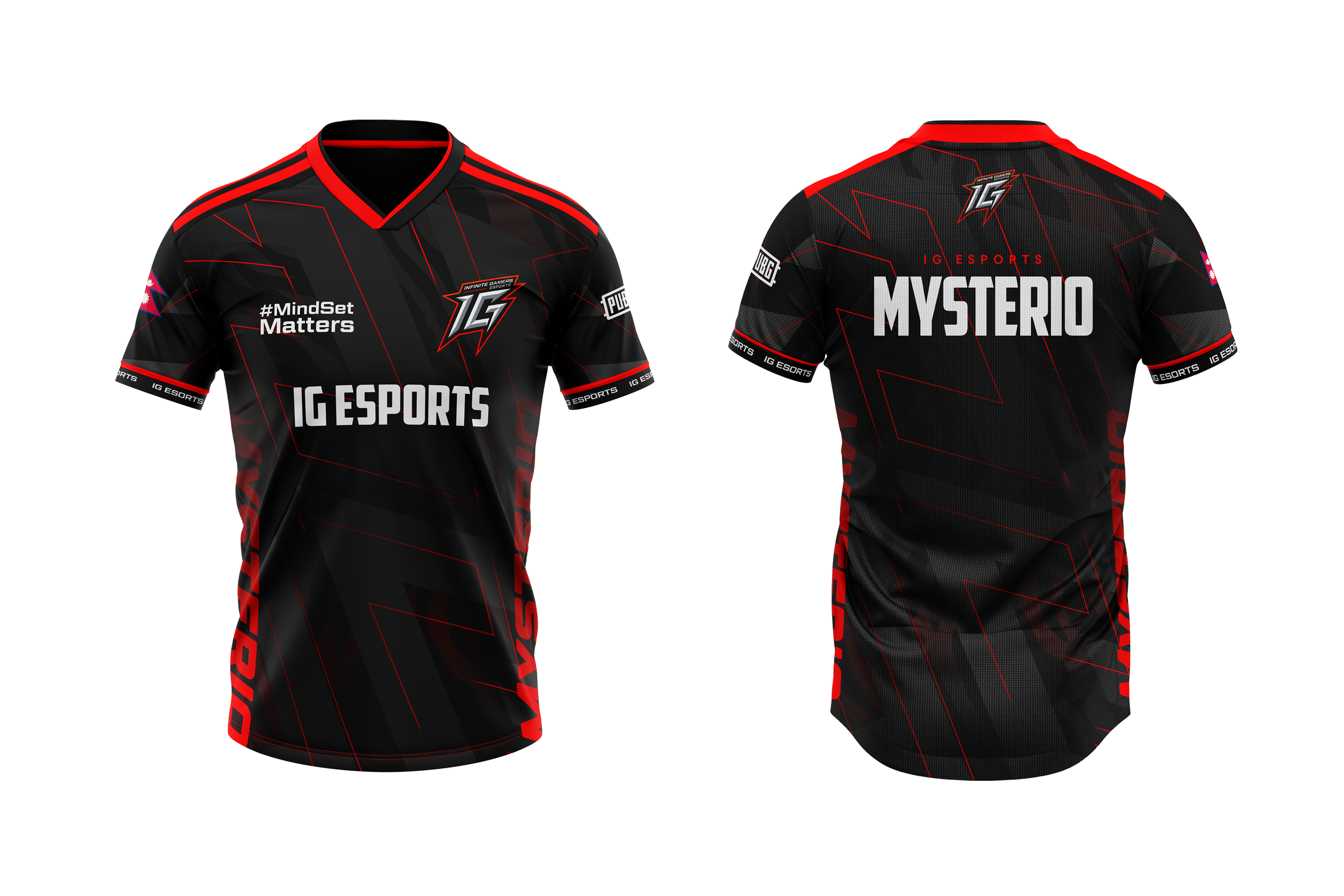 IG Esports Mysterio Elite Pro Jersey – Black Red Premium Edition