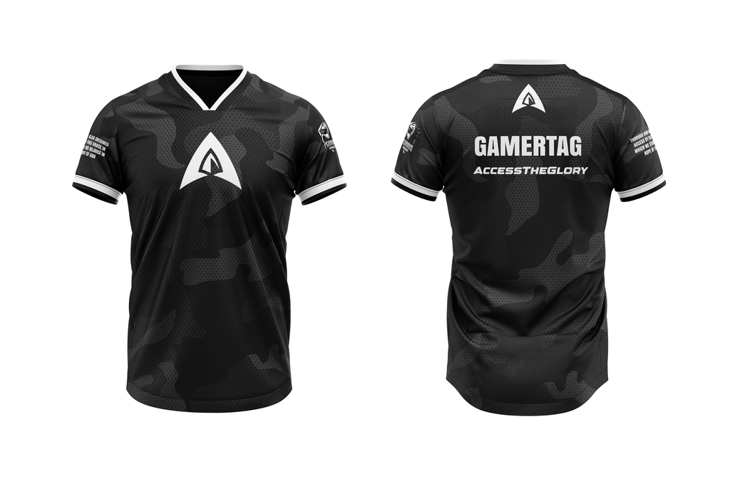 Black Camo Esports Jersey – Custom Gamertag Pro Edition