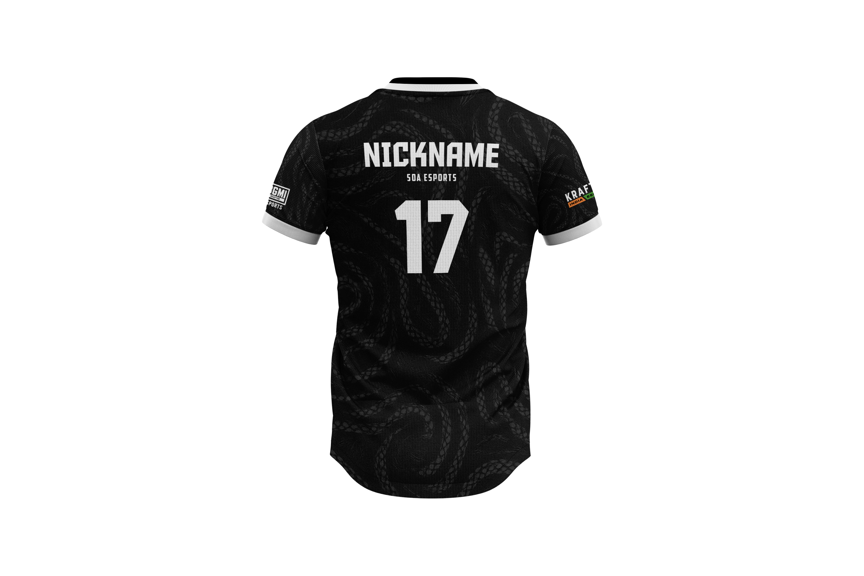 SOA Esports Official BGIS Esports Jersey 2025, Black Edition
