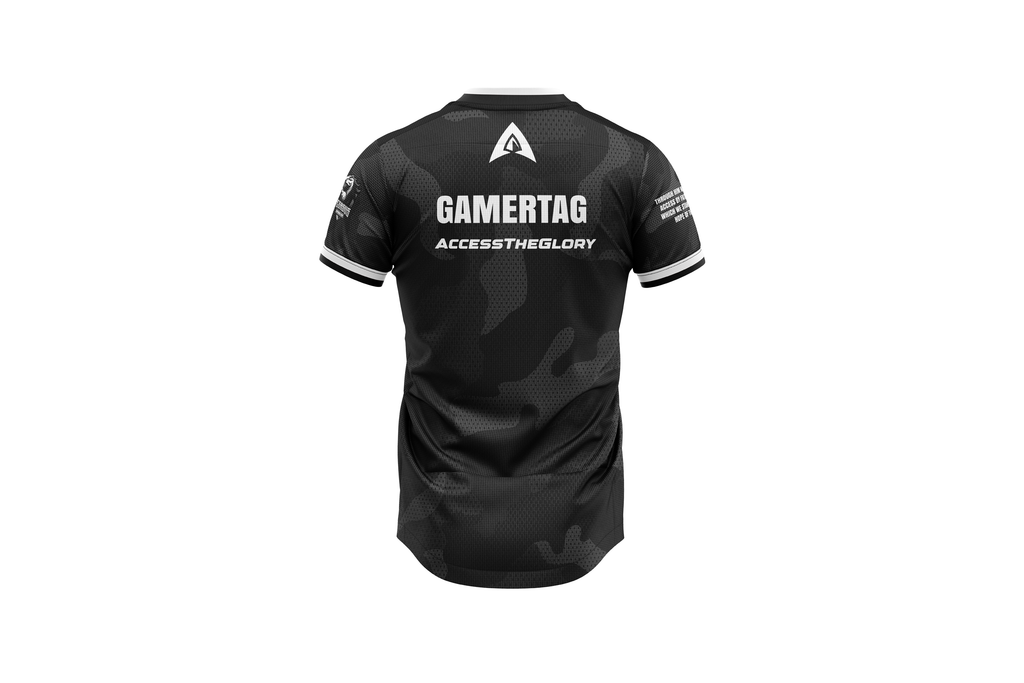 Black Camo Esports Jersey – Custom Gamertag Pro Edition