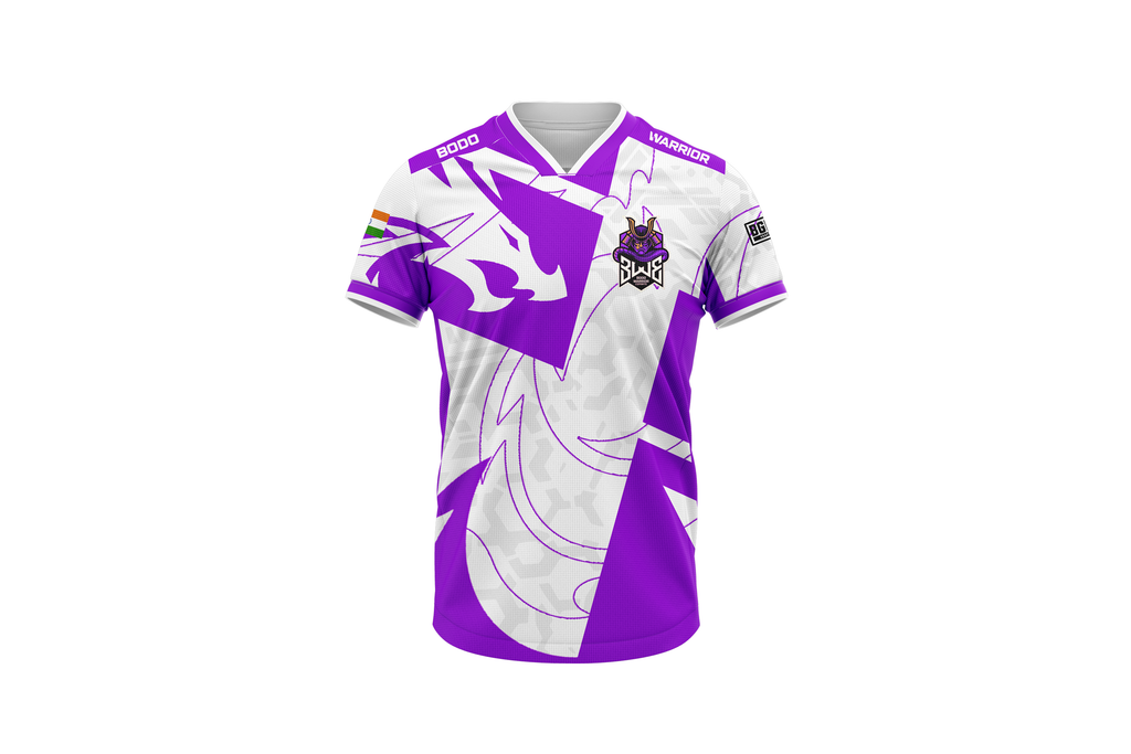 Bodo Warrior Esports Jersey – Purple White Custom Name & Number