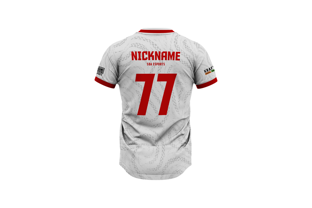 SOA Esports Jersey, White & Red Edition 2025