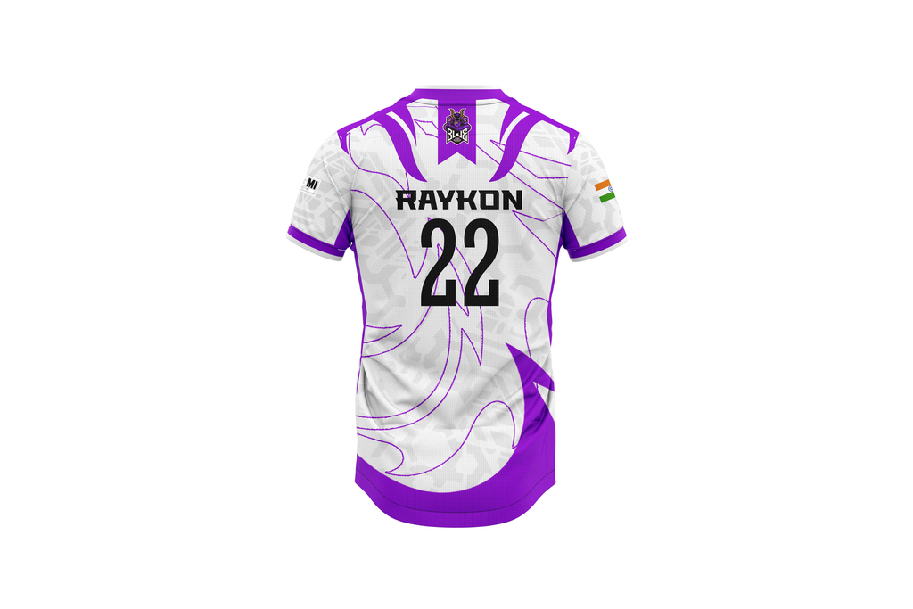 Bodo Warrior Esports Jersey – Purple White Custom Name & Number