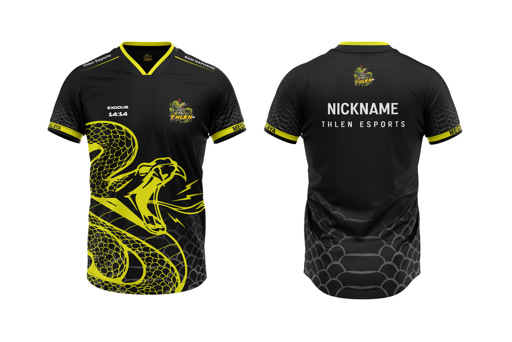 THLEN Esports Snake Edition Jersey – Black Yellow Custom Name
