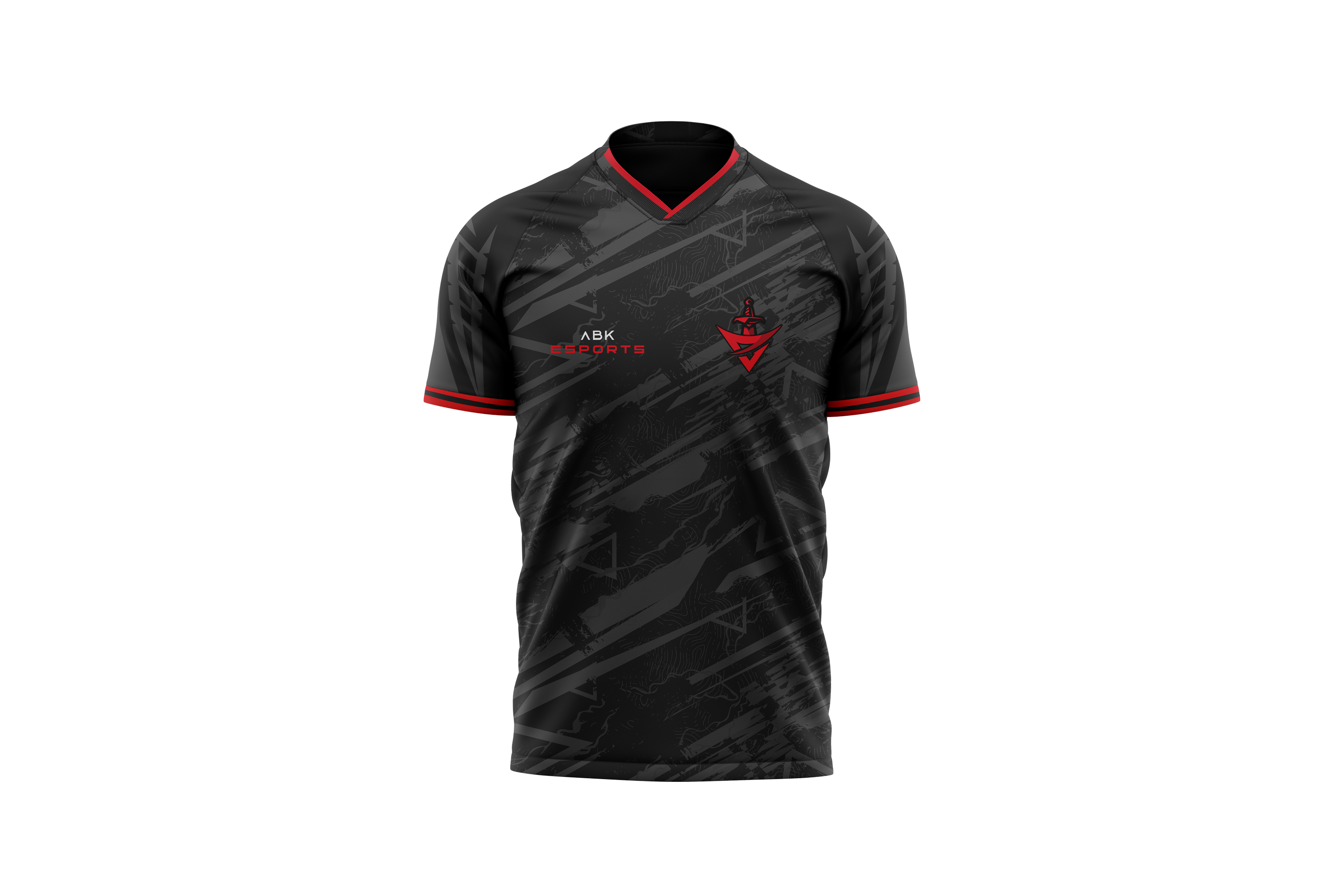 ABK Esports Jersey – Black Red Custom Name & Number