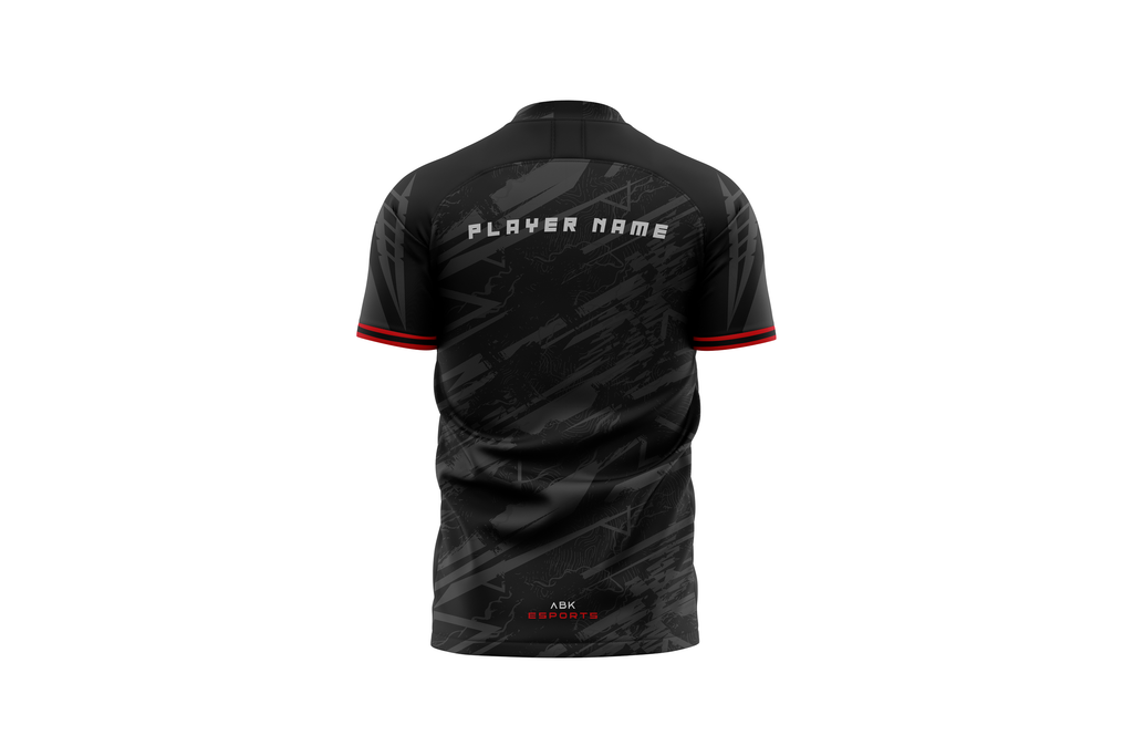 ABK Esports Jersey – Black Red Custom Name & Number