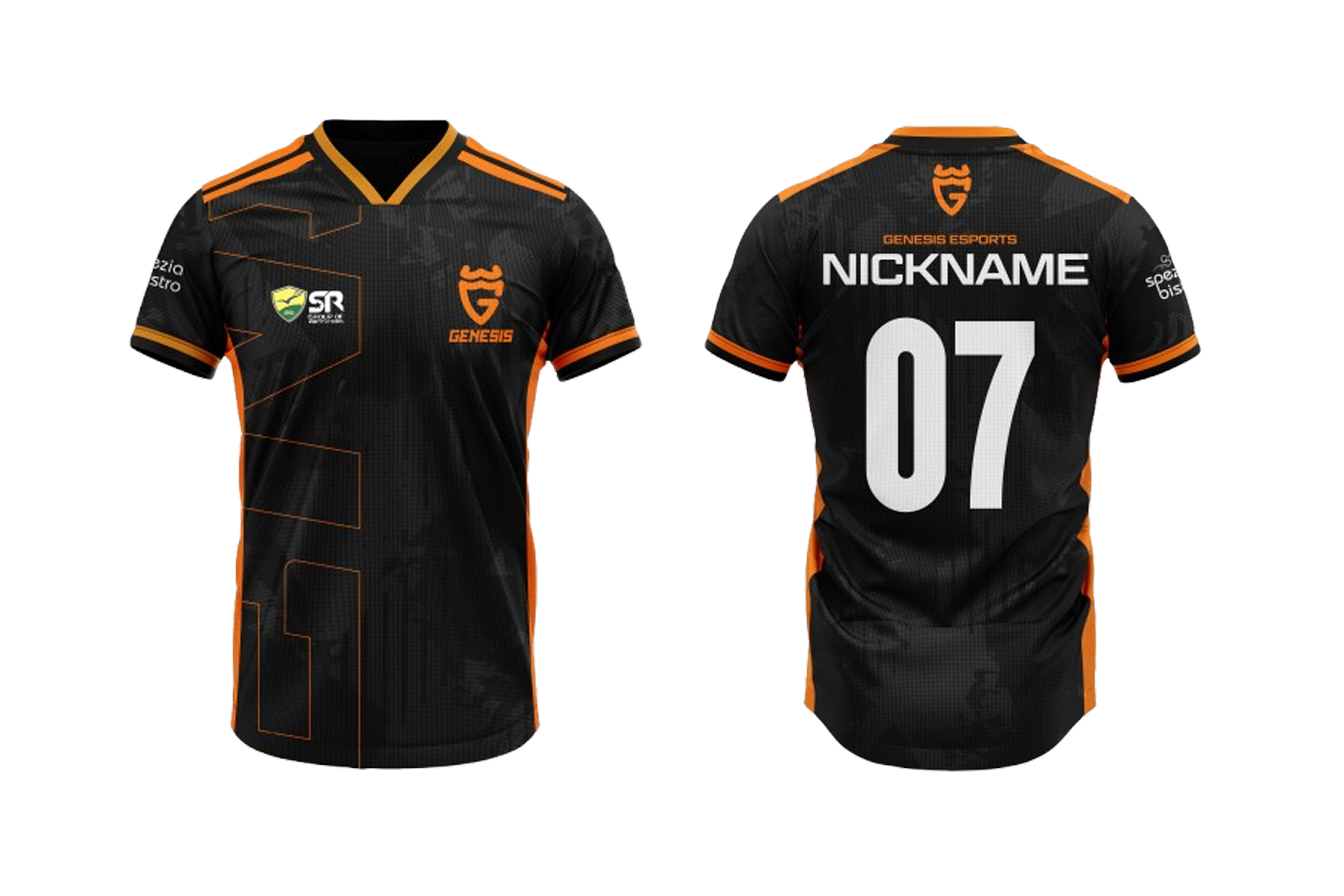 Genesis Esports Jersey – Black Orange Custom Name & Number | BGIS 2025 Edition