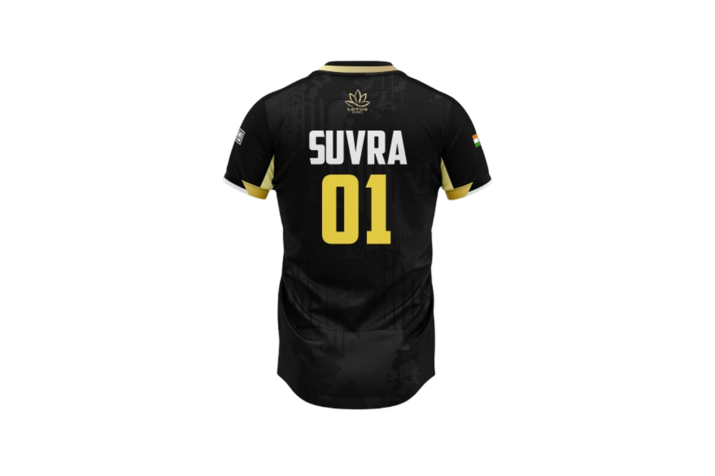 Lotus Esports Jersey – Black Gold Custom Name & Number
