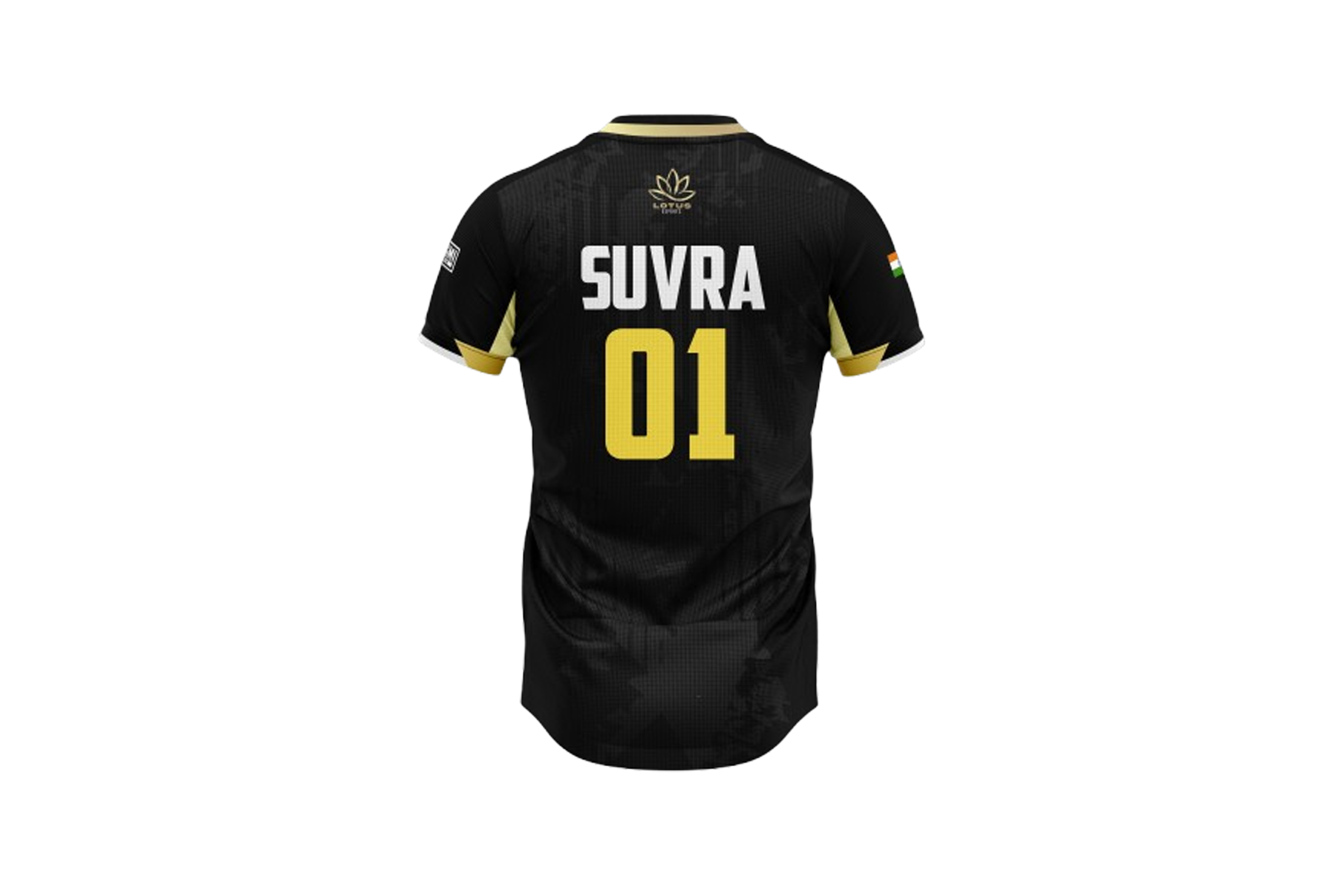 Lotus Esports Jersey – Black Gold Custom Name & Number