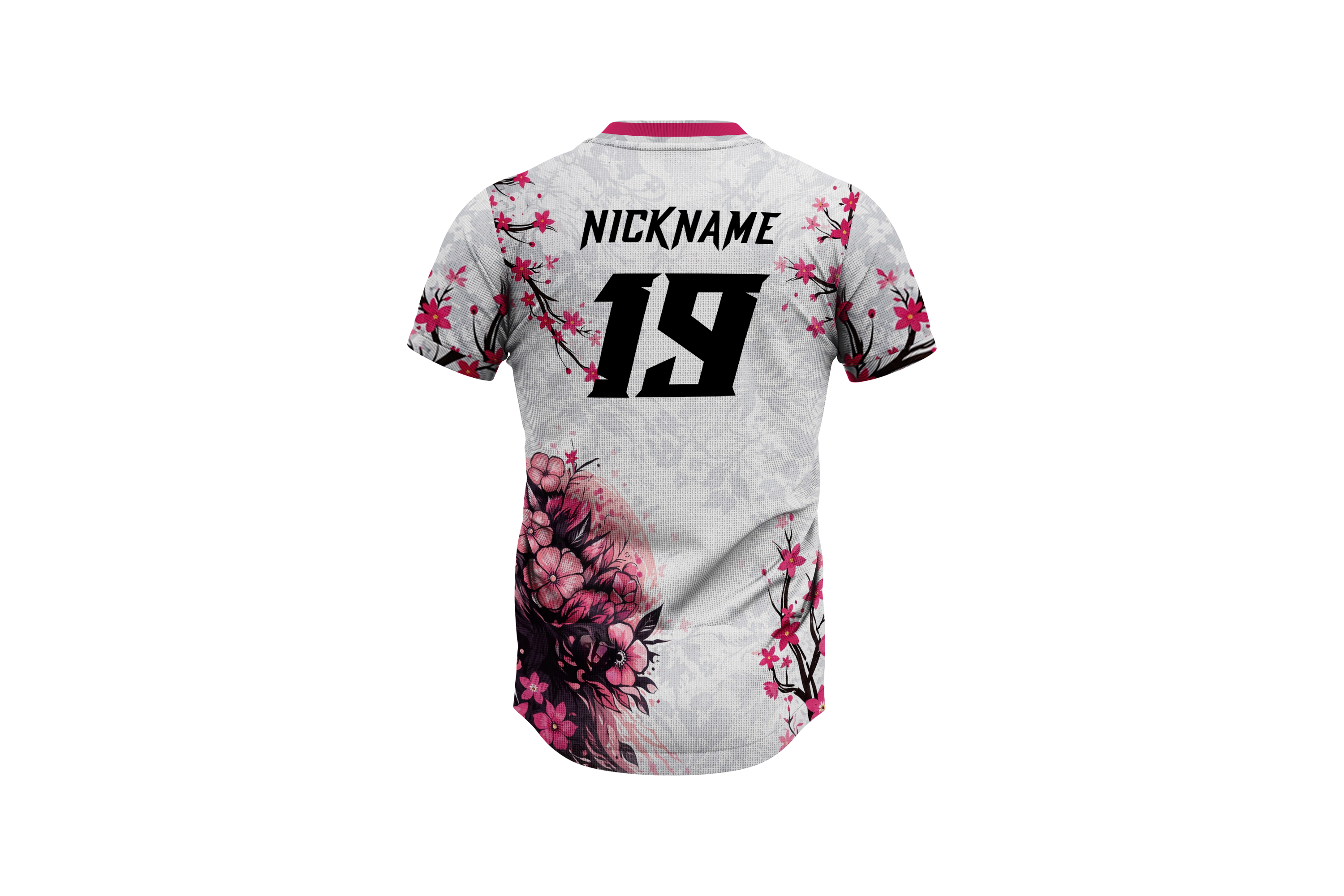 Valentine Blossom Wolf Jersey – Custom Name, Number, Logo & Flag