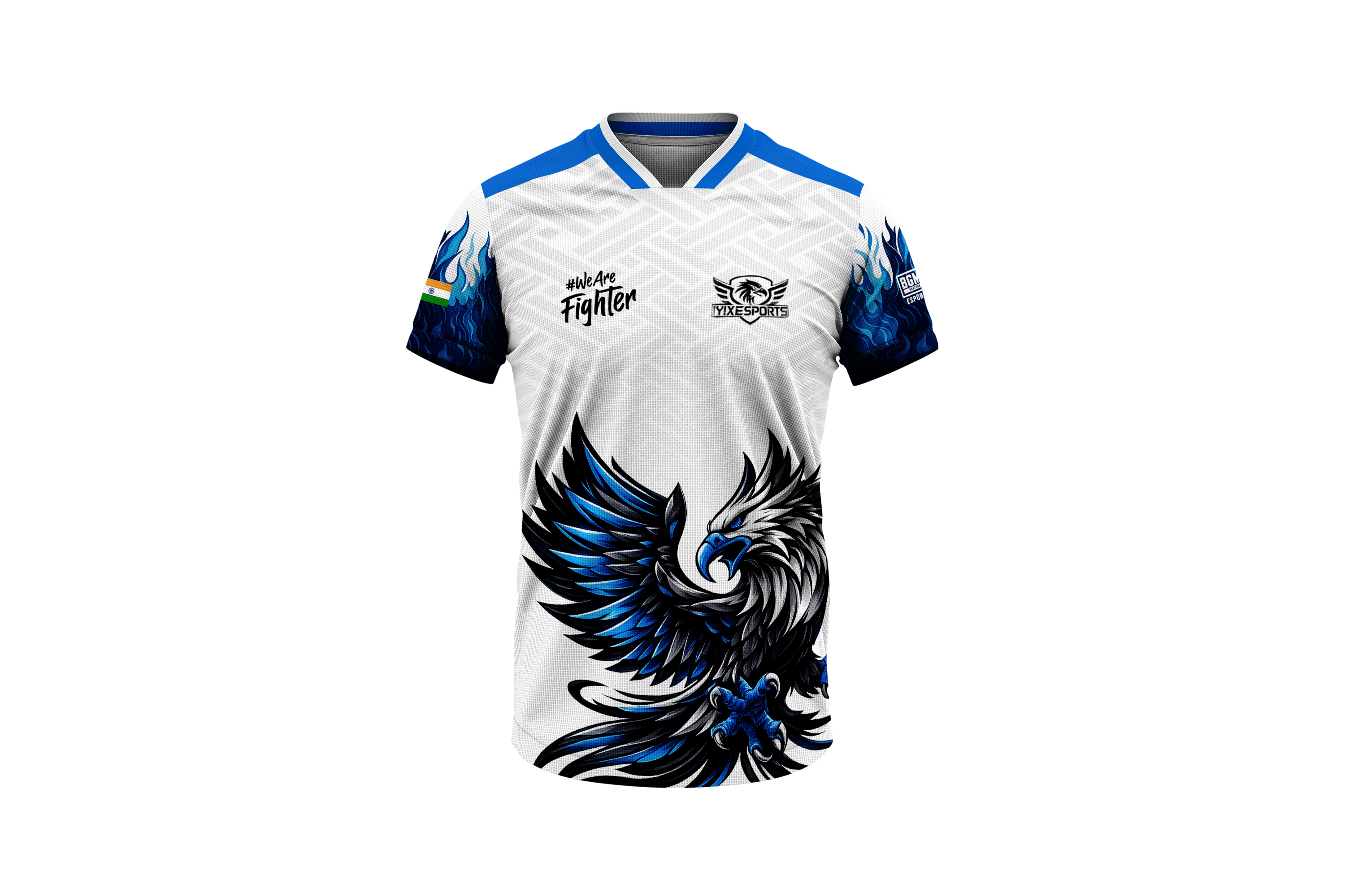 Blue & White Aggressive Falcon BGMI Jersey - 2026 New Collection