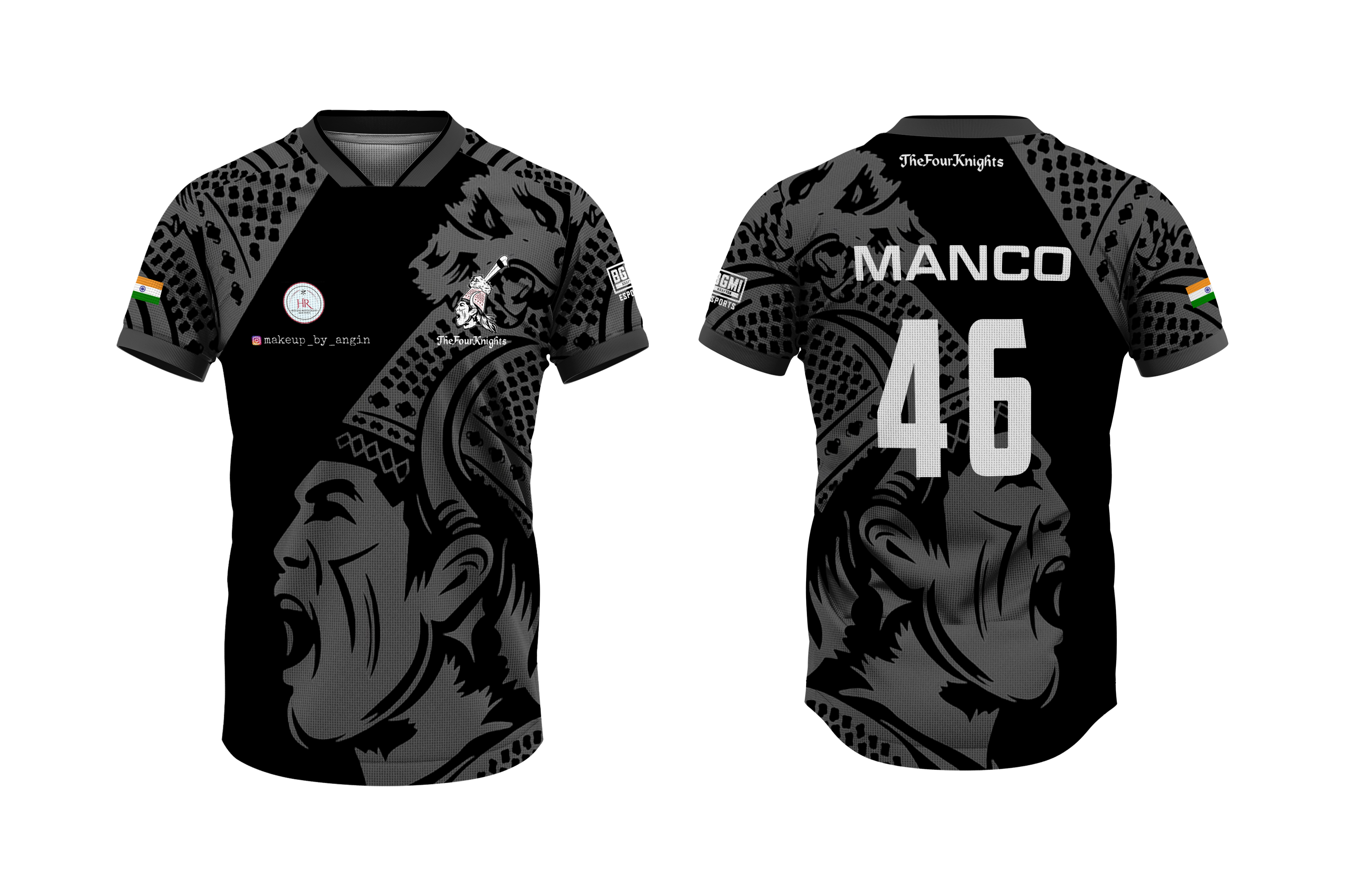 Custom Printed Esports Jersey – Name, Logo & Flag