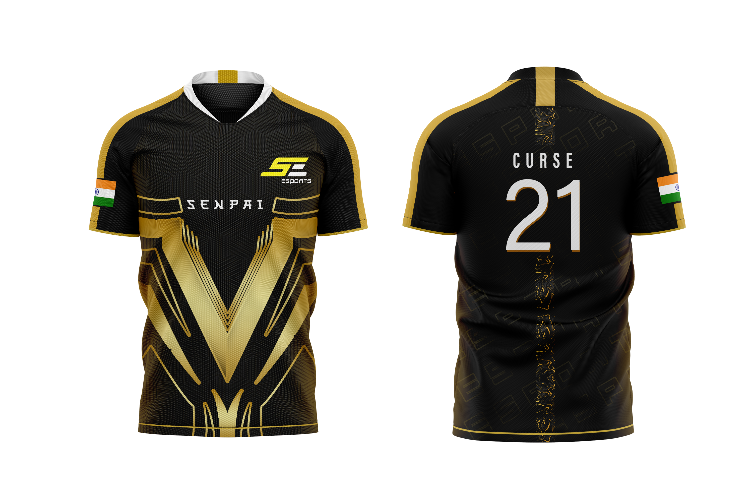 SE Esports Senpai Elite Performance Jersey – Black Gold Edition
