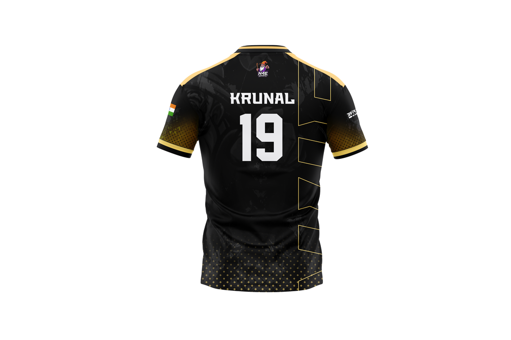 N4E Esports Black Gold Pro Jersey – Custom Name & Number