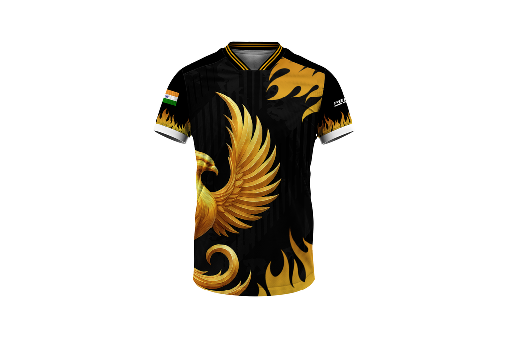 Flames Gaming Team Jersey | Custom Name, Number, Logo & Flag | Breathable Fabric