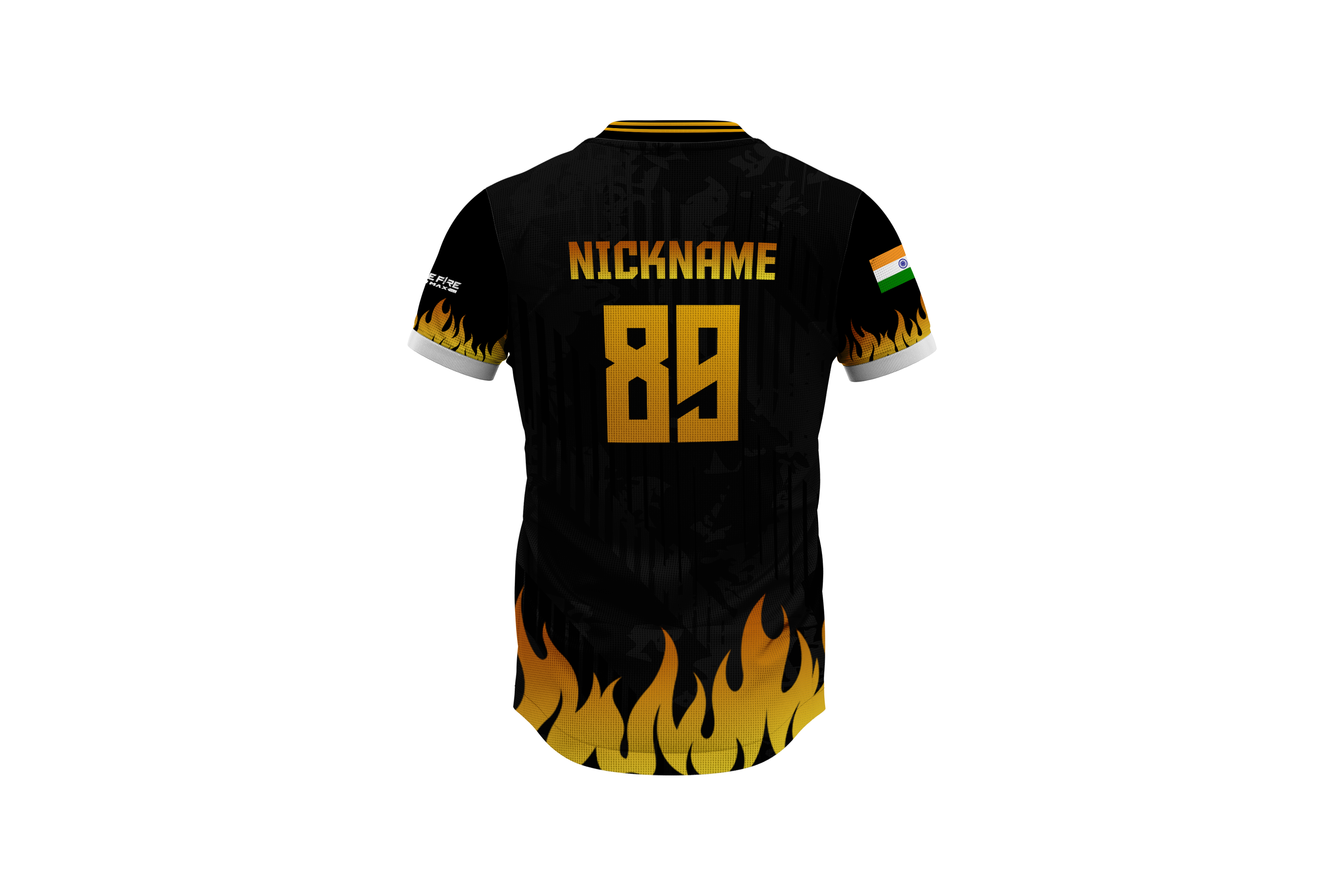 Flames Gaming Team Jersey | Custom Name, Number, Logo & Flag | Breathable Fabric
