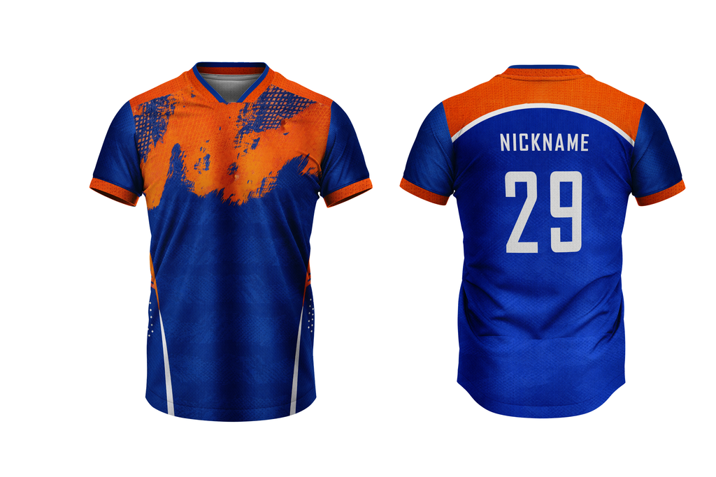 Premium Blue & Orange Cricket Jersey – 2026 Elite Custom Edition