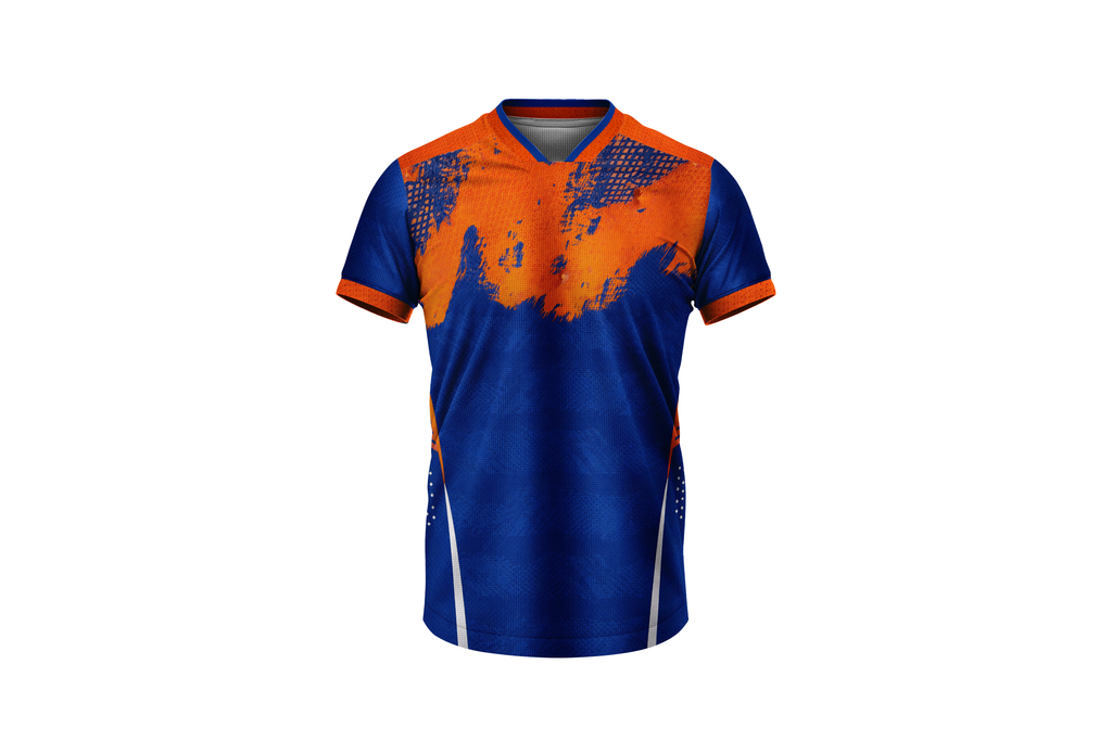 Premium Blue & Orange Cricket Jersey – 2026 Elite Custom Edition