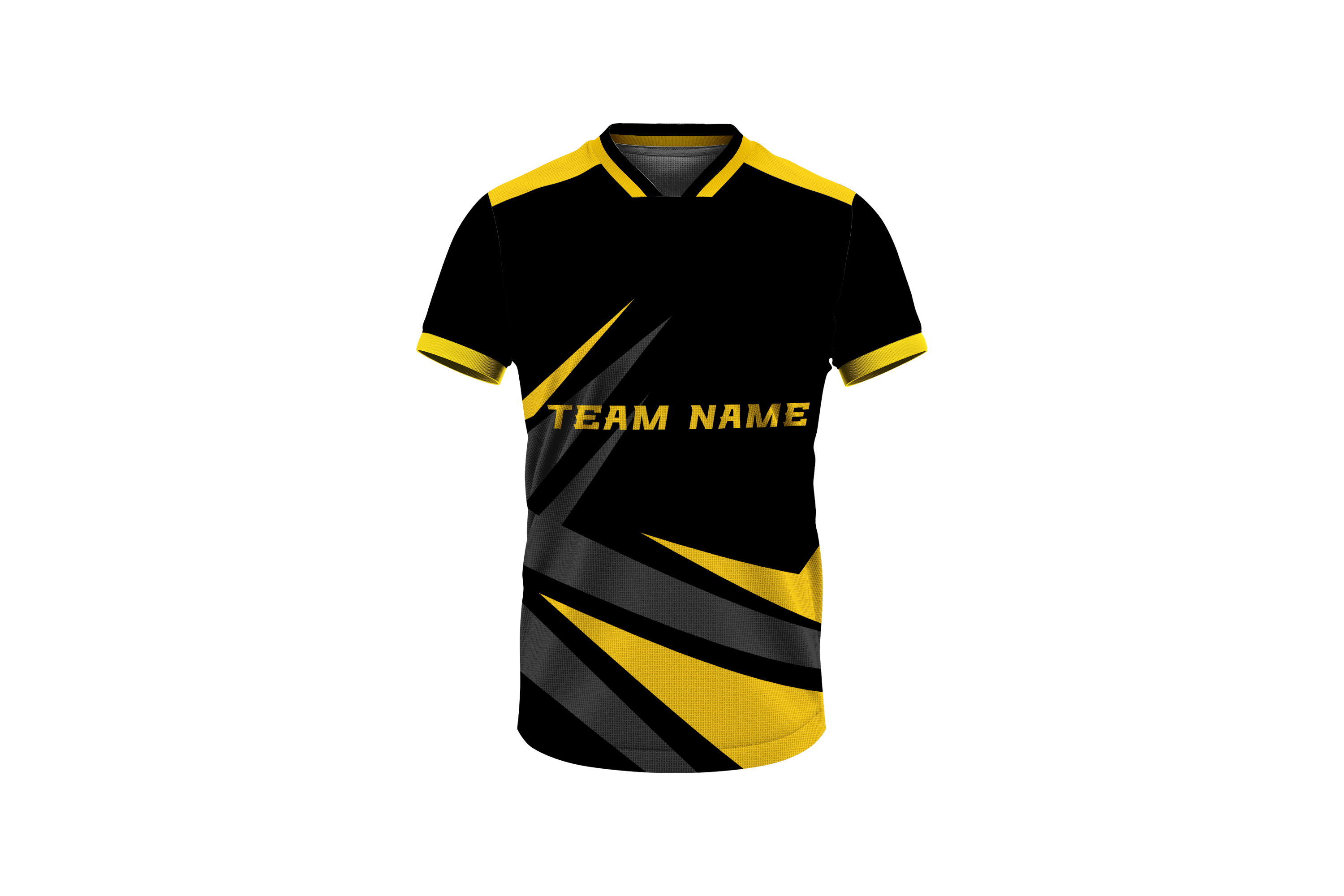 Custom Cricket Jersey Black Yellow – Any Neck Style, Name & Number