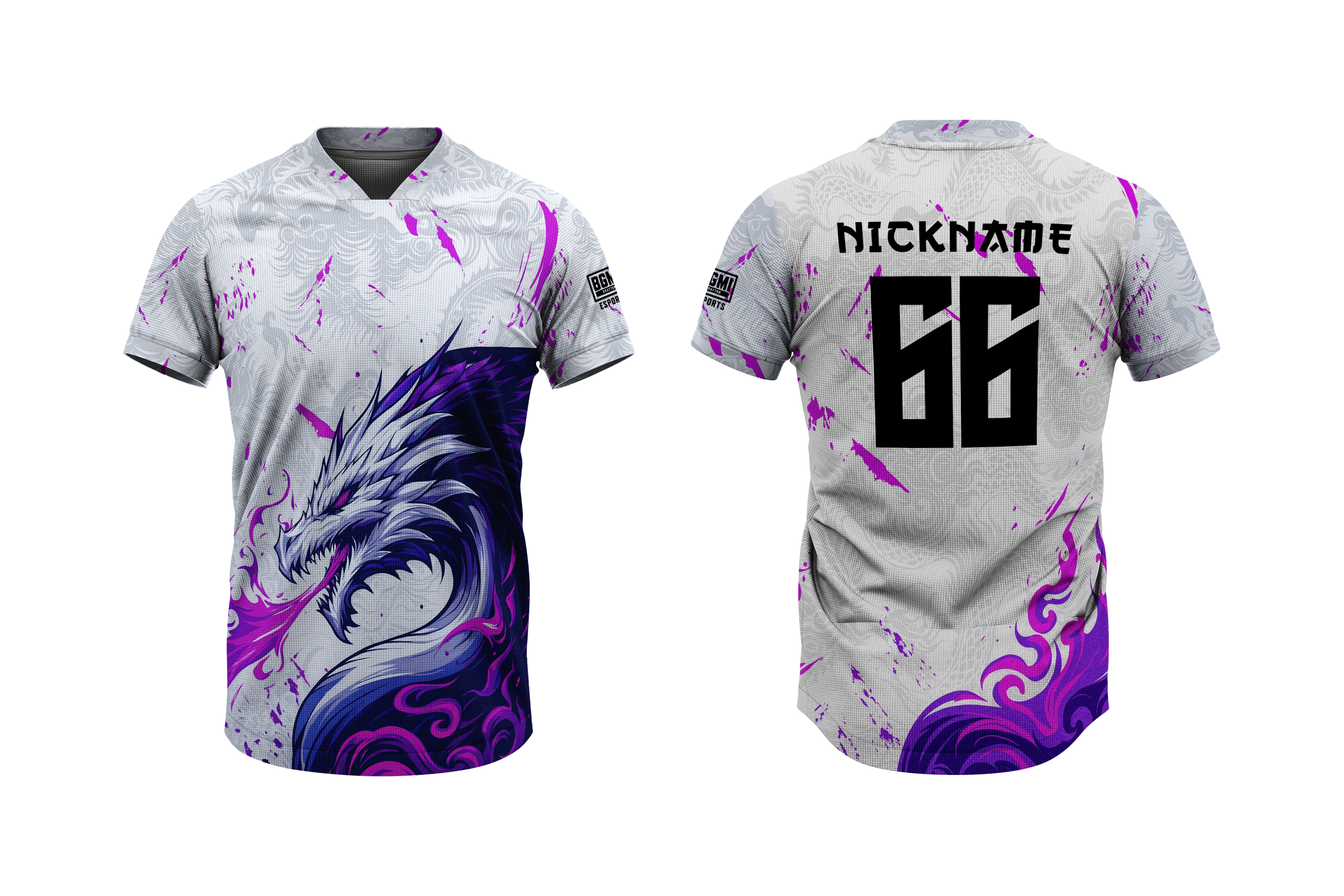 Purple Flame Dragon Esports Jersey – Custom Name, Number, Logo & Flag