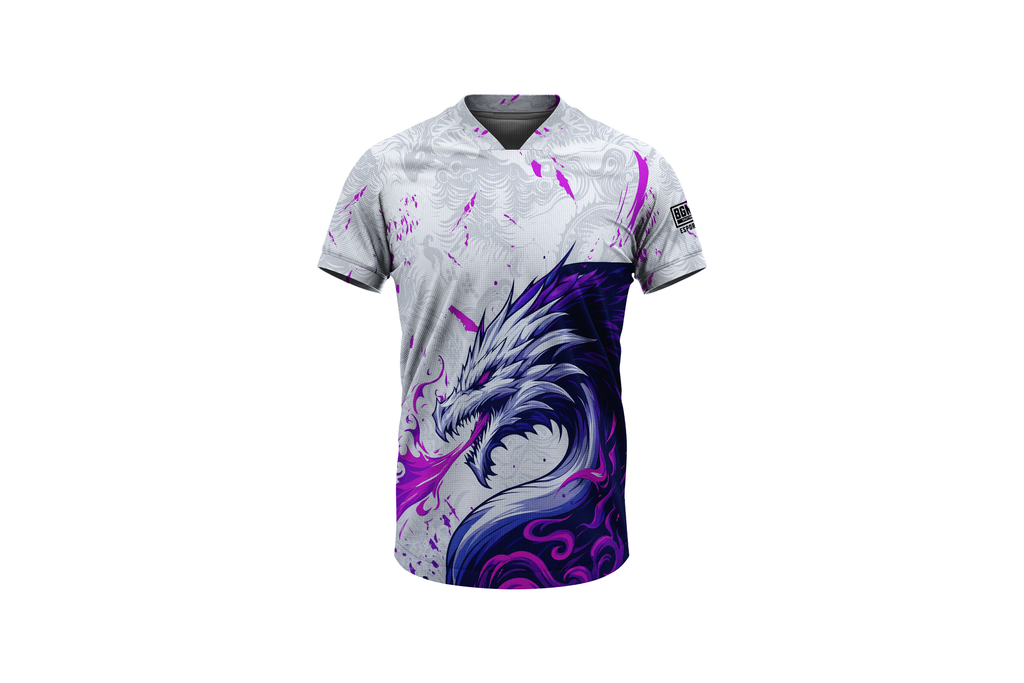 Purple Flame Dragon Esports Jersey – Custom Name, Number, Logo & Flag