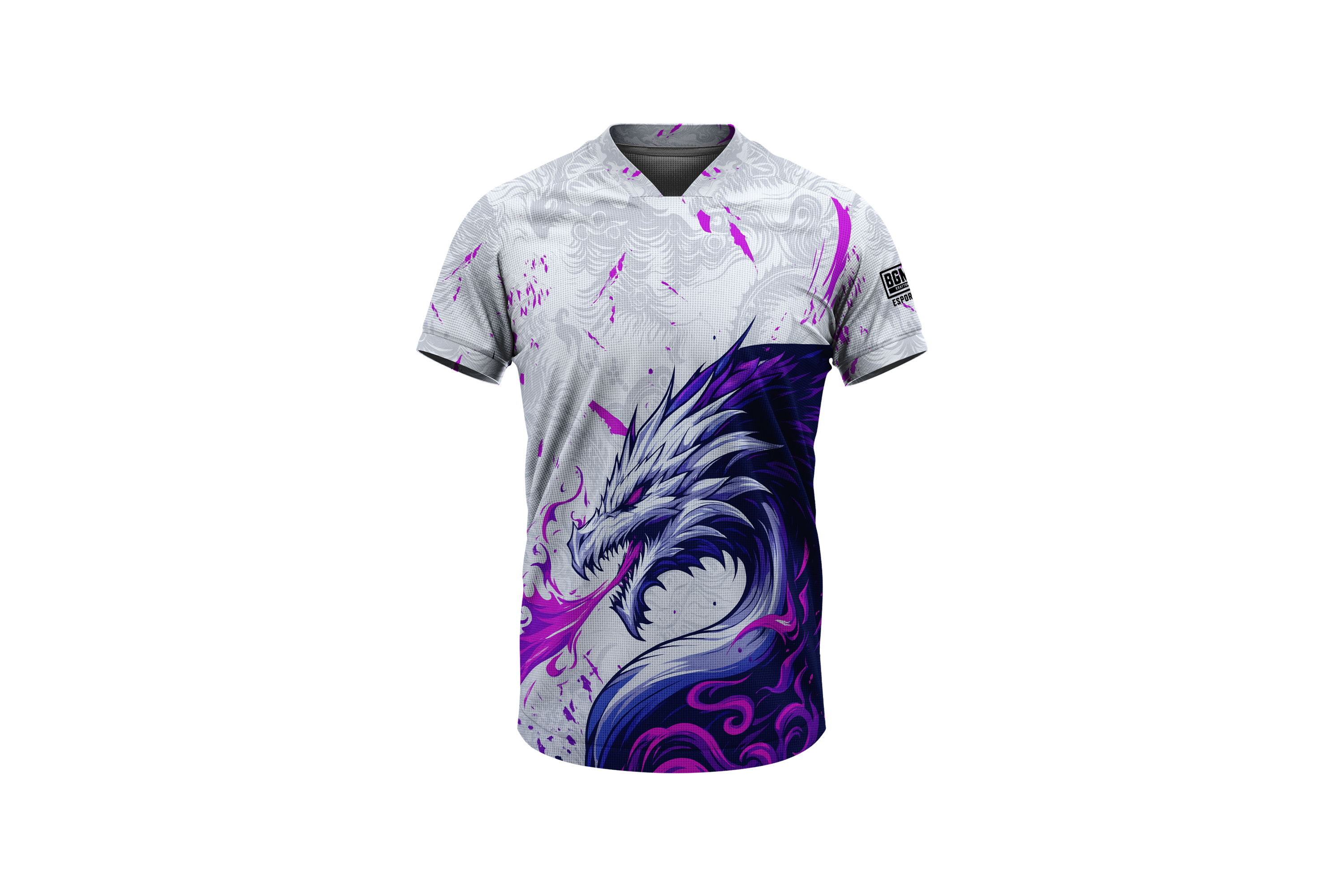 Purple Flame Dragon Esports Jersey – Custom Name, Number, Logo & Flag