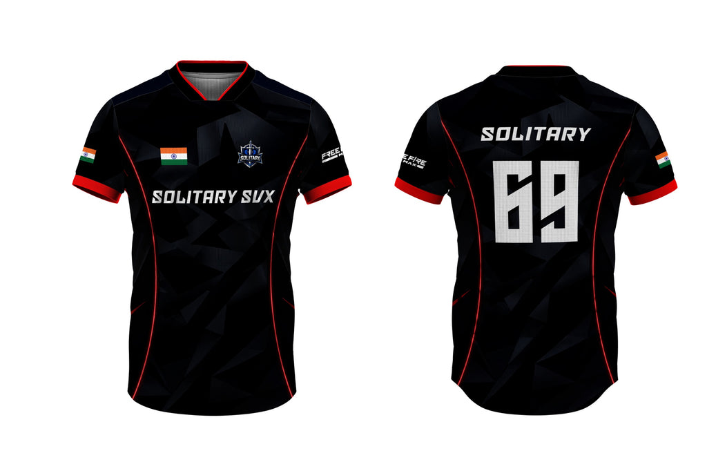 Solitart Svx Free Fire Esports Jersey - Red Edition, Customize Name, Number & Logo